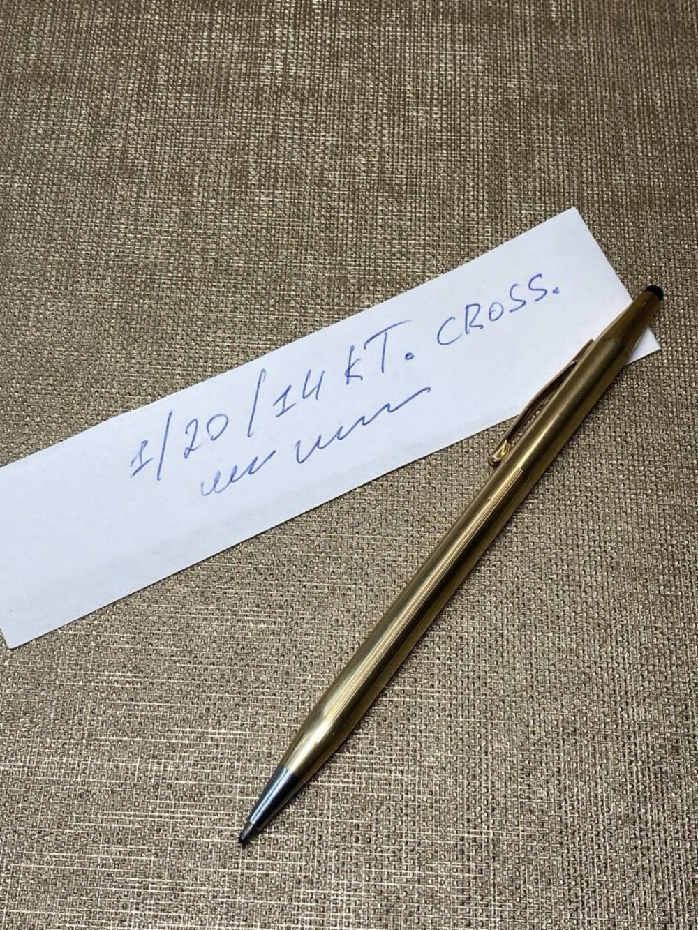 Vintage 1950s Cross Classic Century Ballpoint Pen 1/20 14KT Gold Filled USA